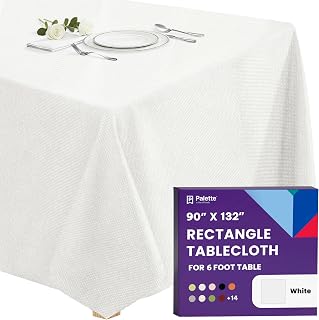 Gee Dia GDMPRT90132W Moda Rectangular Tablecloth, 228 x 33 cm, White