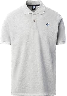 NORTH SAILS Men's Polo Shirt in Organic Cotton Piquet (Grey Melange