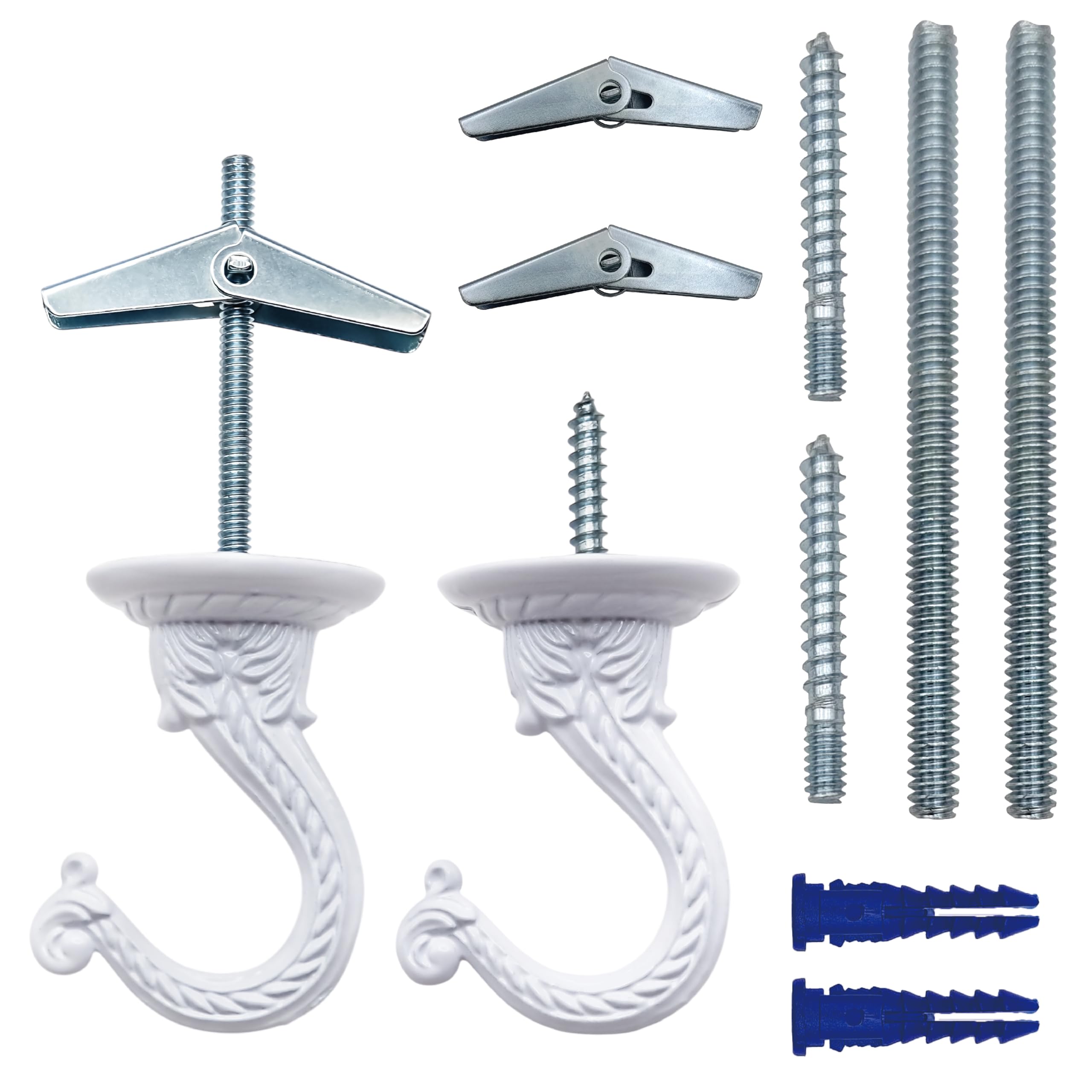 NACETURE E Style Ceiling Hooks for Hanging Plants- 2 Pcs Vintage Style Ceiling P