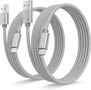 Basesailor for iPhone Duo 18 17 16 15 Pro Max Charger Cord,USB to USB C Cable 6.6FT/2Pack,Type C Charging Cord for Apple iPad 10 Air 4 5,Samsung Galaxy S25 S24 S23 S22 Plus Ultra,A52 A53 A54,Pixel 9 8