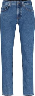 BOSS Mens Delaware BC-L-P Blue Slim-fit Jeans in Super-Stretch Denim