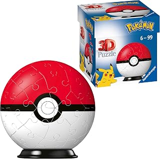 Ravensburger 3D PuzzleBall - Pokéball - Ages 6+, 54 Pieces