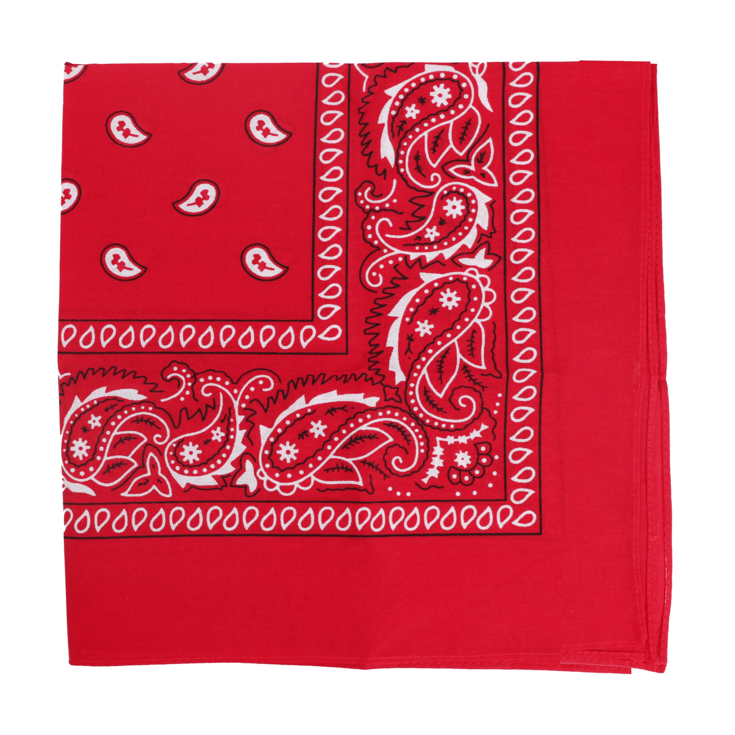 Motique Accessories 22 Inch Cotton Paisley Bandana | Multi-Purpose Headband, Uni