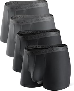 DAVID ARCHY Men's Boxer Shorts Modal with Fly Separate Pouch Microfibre Multipack Underwear Function Double Pockets Underwear, Not specified