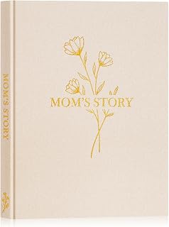 Lanpn Mom Life Story Book Journal with 270+ Prompts, Linen Hardcover Mother Story Guided Journal, Mom Memory Keepsake Book to Fill Out, Mother's Day Birthday Christmas Gift for Mom, Beige