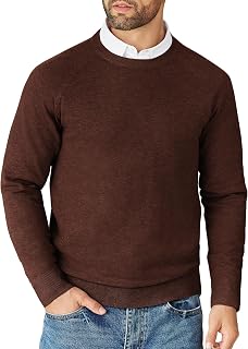 COOFANDY Men's Jumper Crew Neck Sweater Knitted Casual Jumpers