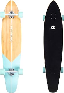 Retrospec Zed Pintail & Cruiser Longboard Adult Skateboard - 44in Bamboo & Canadian Maple Deck with ABEC-7 Bearings, 70mm PU Wheels for Commuting & Carving
