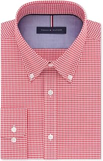 Tommy Hilfiger Men's Slim Fit Non Iron Checked Shirt - Amazon Exclusive