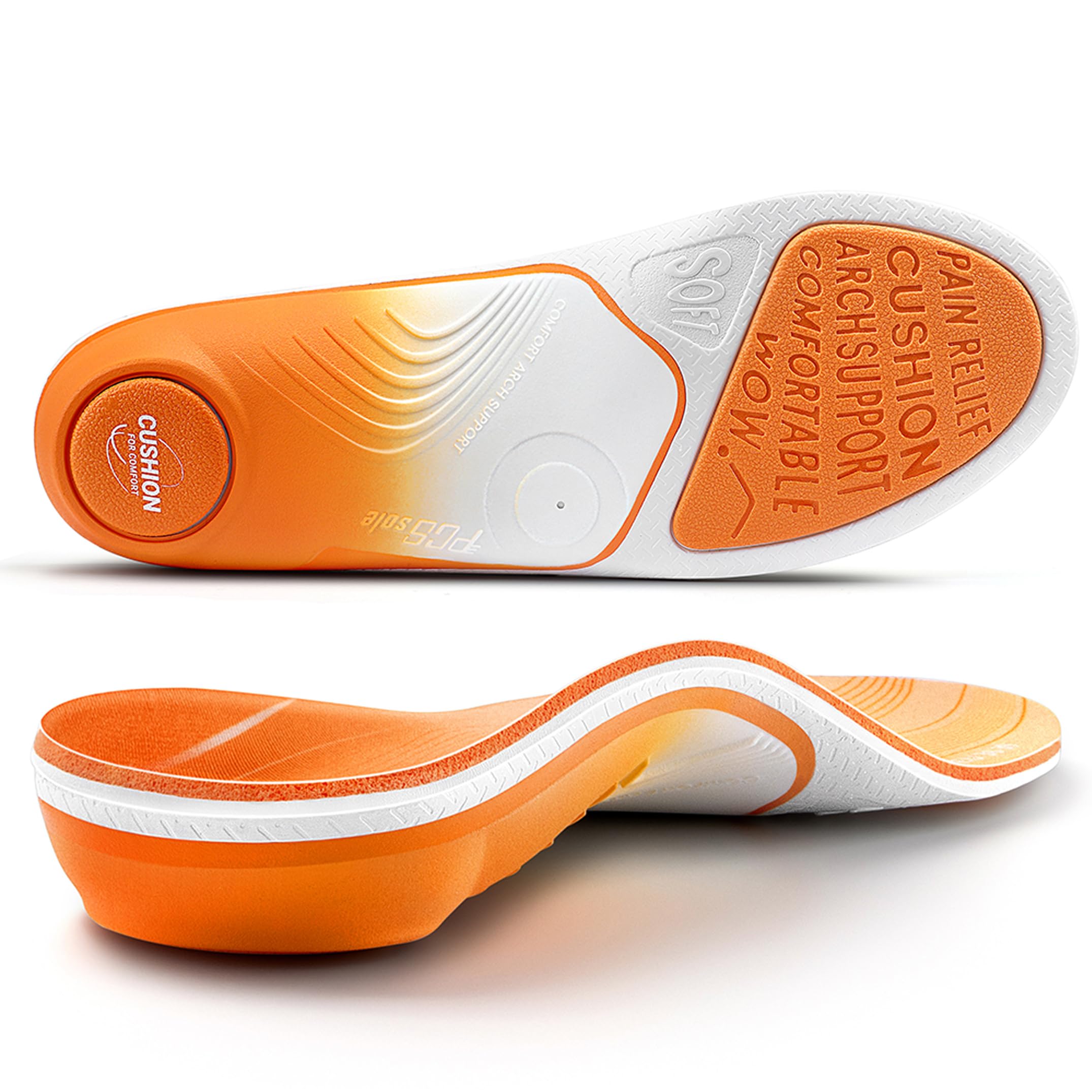 PCSsole New Generation Orthotic Insoles - High Intensity Arch Support 110kg+ for