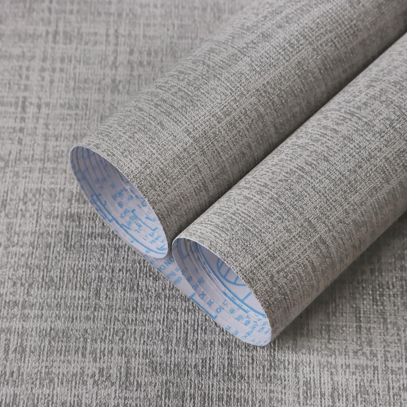 Guvana Grasscloth Peel and Stick Wallpaper Grey Textured Contact Paper Modern Re
