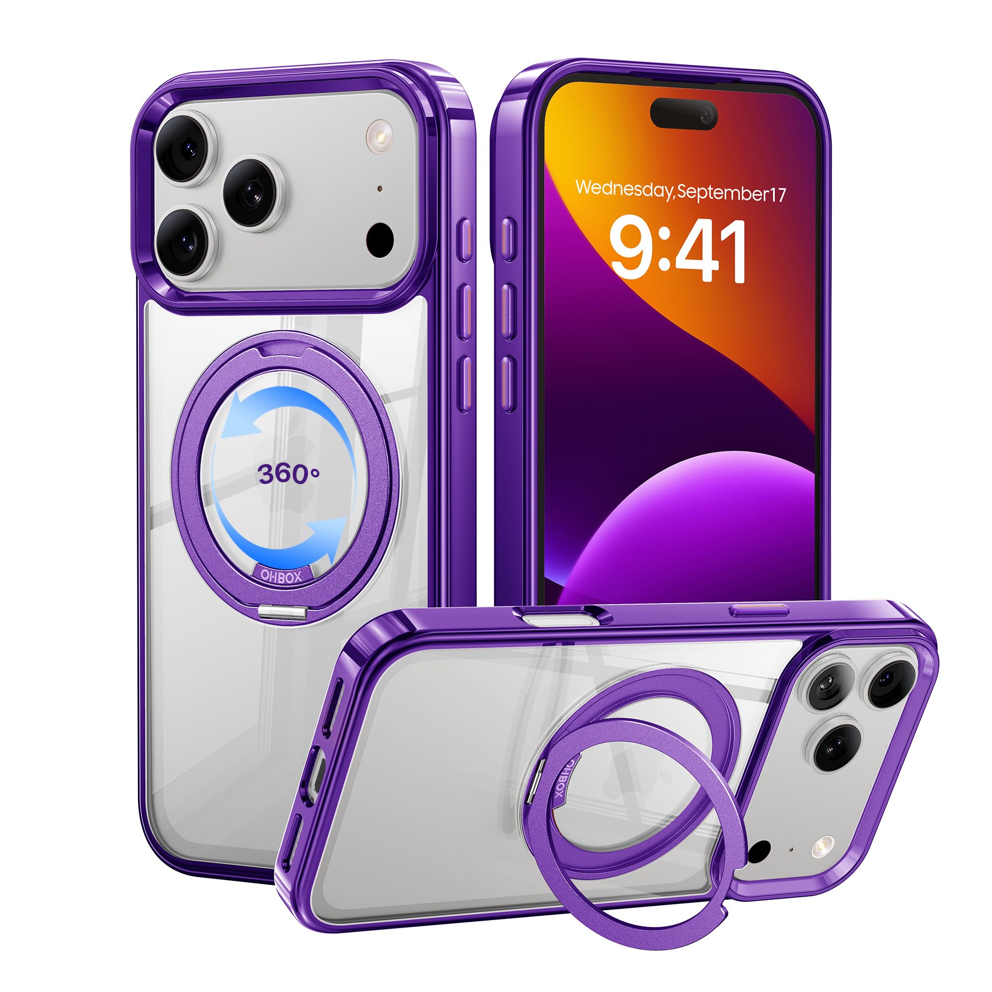 Magnetic iPhone 17Pro Max Case with Stand iPhone 17 Pro Max Case Compatible