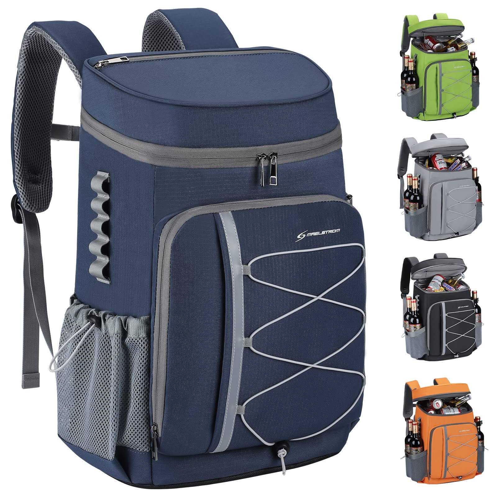 Maelstrom 35/50Can Insulated Cooler Backpack, Leakproof Soft Lunch Ice Bag | 16h
