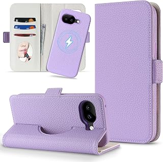 for Google Pixel 10a Wallet Case with Card Holder, Light Purple