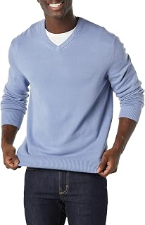 Amazon Essentials Men's Regular Fit Cotton V-Neck Pullover Sweater (Available in Big & Tall)