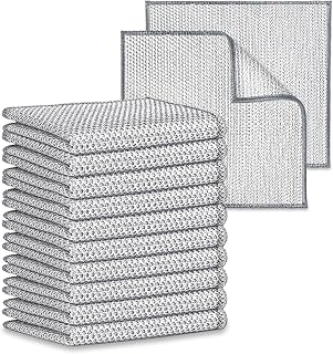 10 PCS Double Layer Steel Wire Cleaning Cloth, Reusable Silver Mesh Dishcloth for Kitchen, Heavy Duty Metallic Scrubber for Sinks, Pots and Pans, Wet & Dry (20x20 cm)