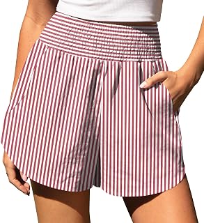 TARSE Women's Gingham Linen Shorts with Pockets