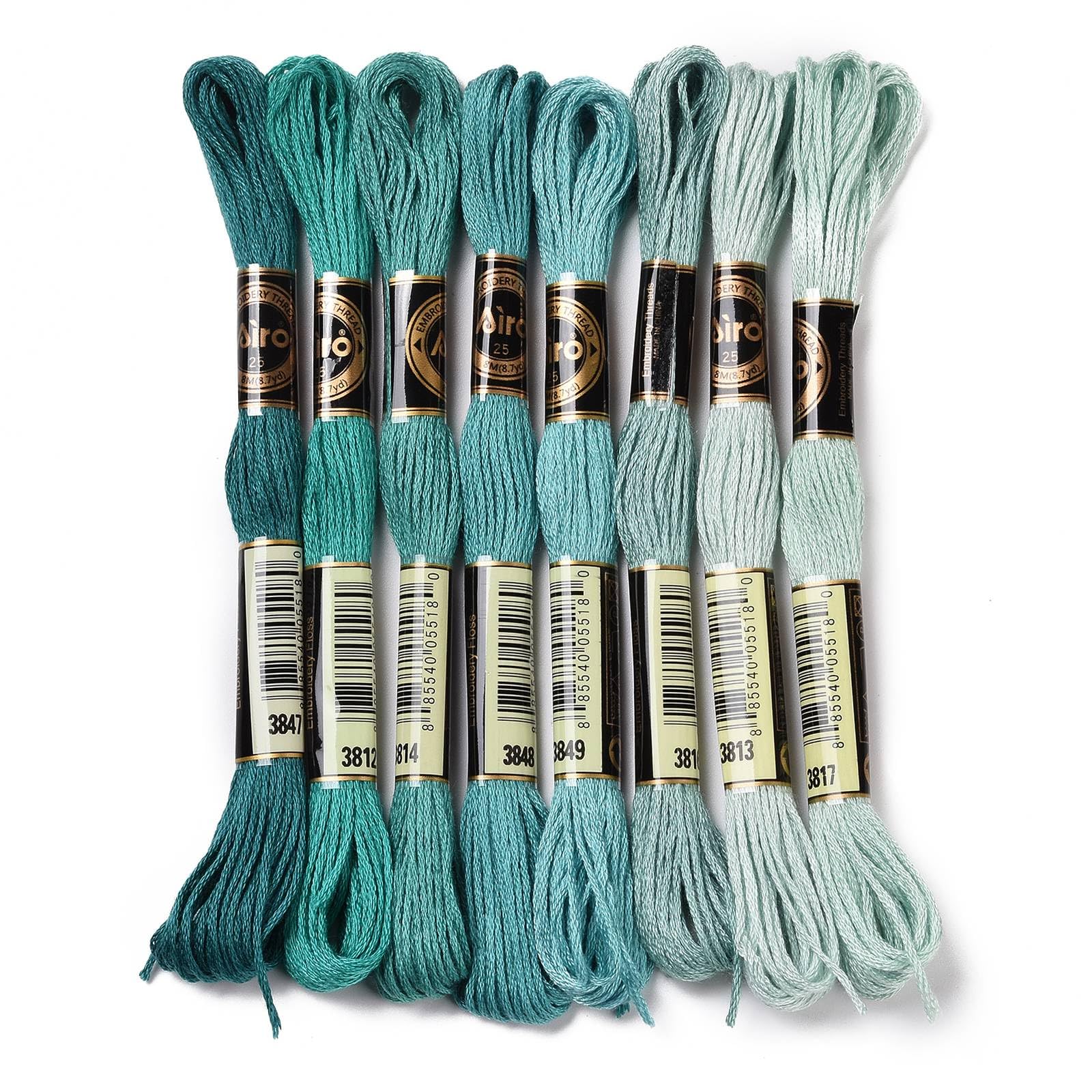 70 Yards Handmade Polyester Embroidery Floss Crewel Cross Stitch Threads 0.5mm 6