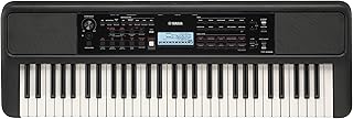 Yamaha 61 Touch Sensitive Keys Portable Keyboard for Beginners with Music Rest, Power Adapter PSR-E383