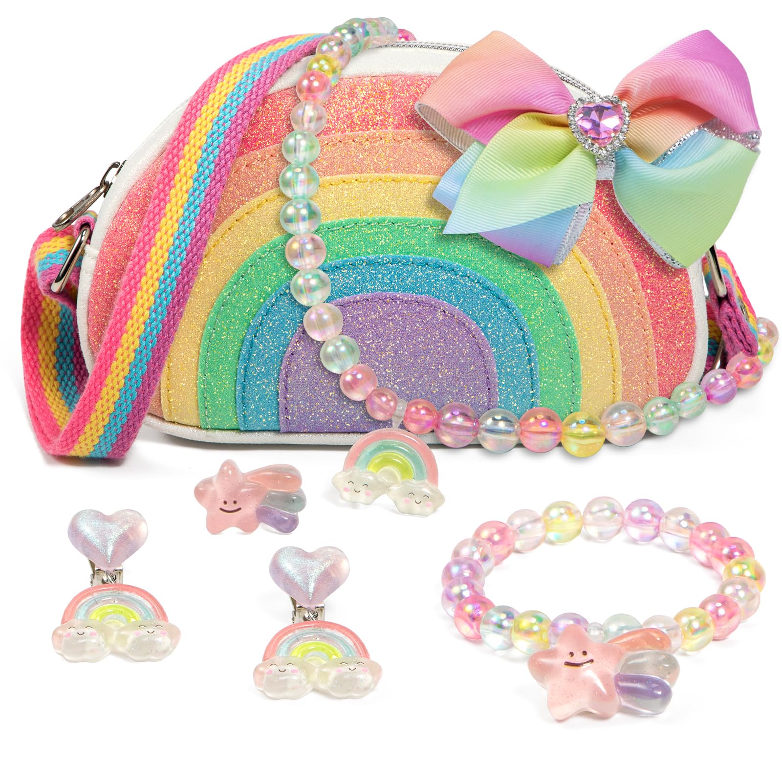 Toddler Purse Christmas Birthday Gifts for Girls 3-8, Dress Up Jewelry Toys | Ra