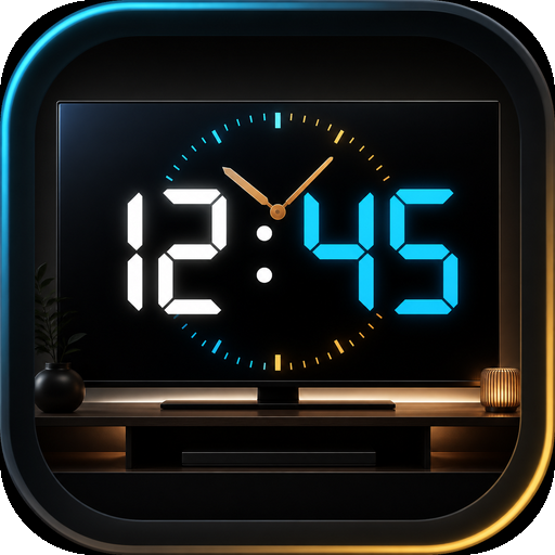 Clock Screensaver Date & Time for Fire TV - Digital Clock, Analog Clock & Floati