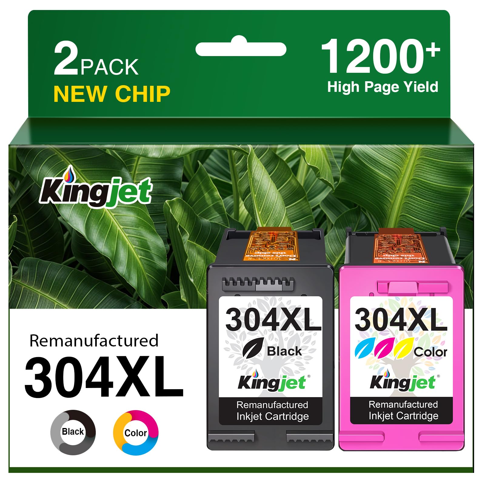 304XL Printer Ink 304 XL Ink Cartridges Combo Pack, Replacement for HP 304 Ink C