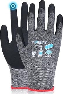 Work Gloves for Women, Eco Friendly Safety Work Gloves with Breathable Rubber Coated, Smart Touch,3 Pairs