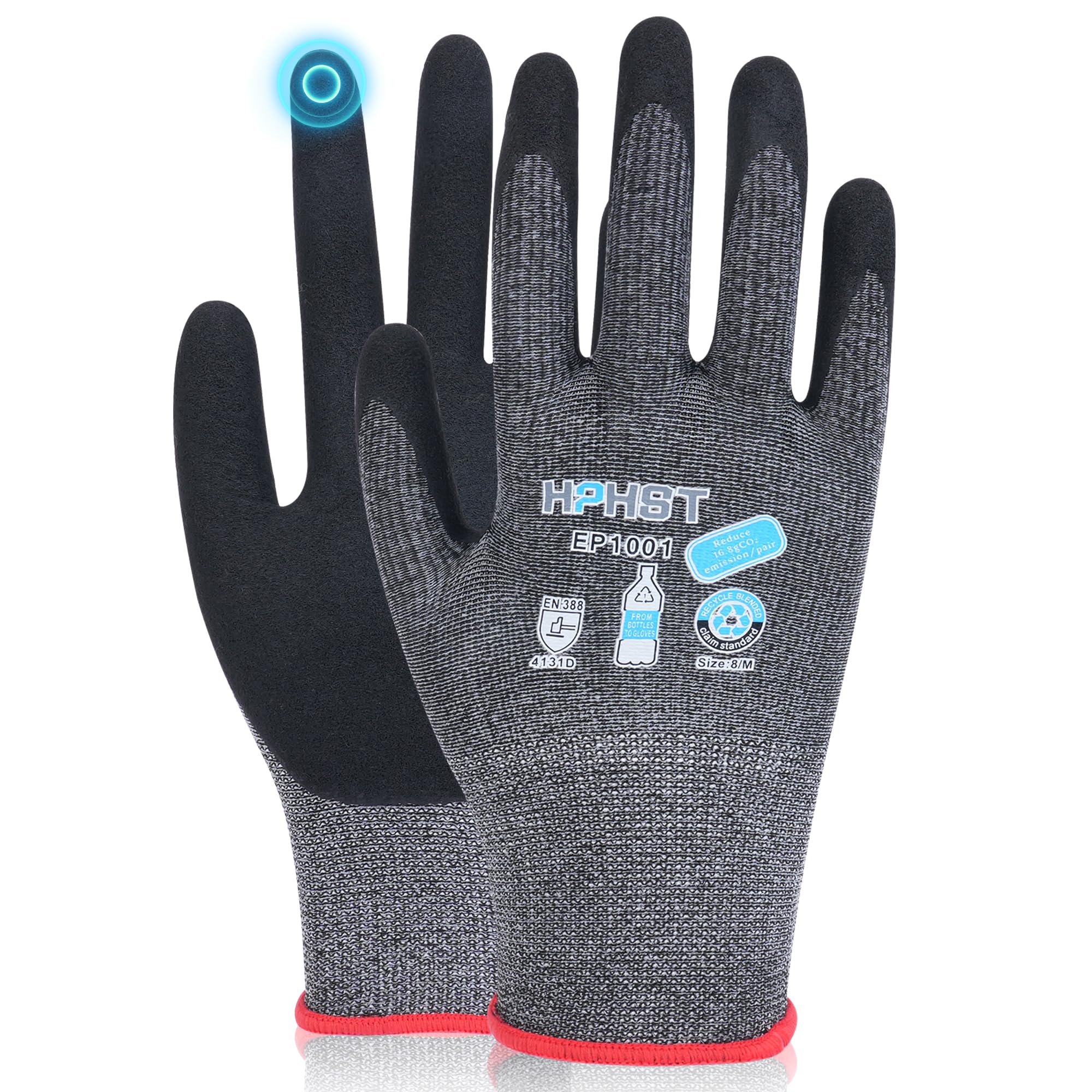 Work Gloves for Women, Eco Friendly Safety Work Gloves with Breathable Rubber Co