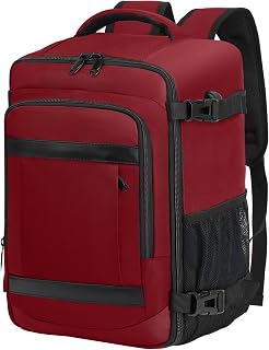 KLOSTAIN for Easyjet Cabin Bag 45x36x20 Travel Backpack Hand Luggage Carry-ons Bag Laptop Backpack Ruscksack for Airplanes Flight New Easyjet Underseat Cabin Bags Fit 14" Laptop Red