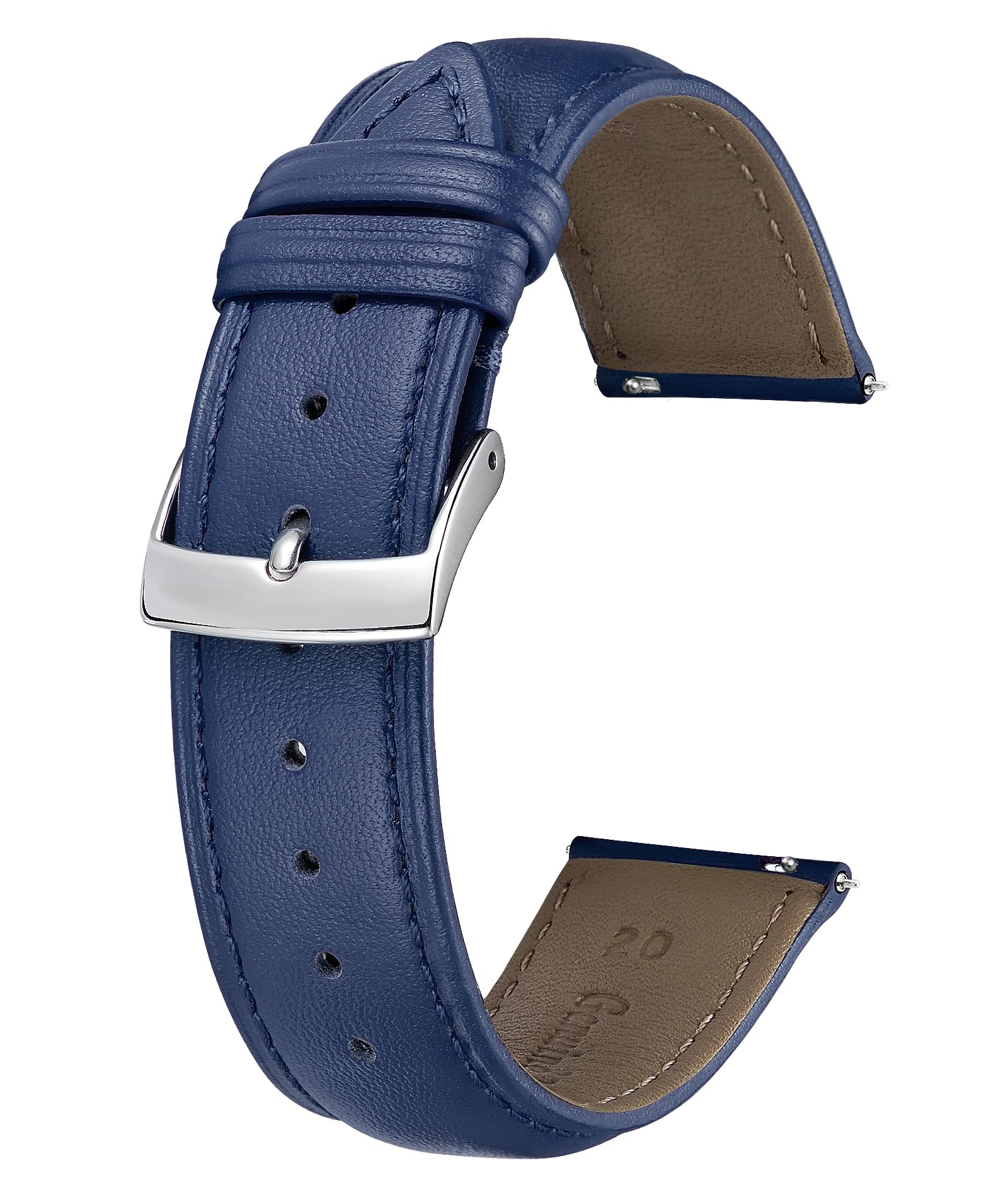 BINLUN Leather Watch Bands Quick Release Premium Calfskin Replacement Watch Stra