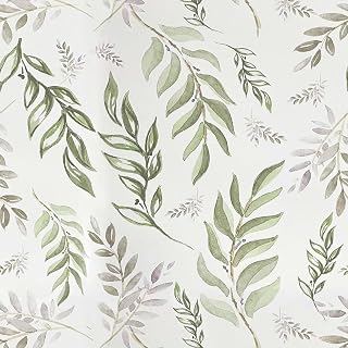 Laatse Green Leaf Wallpaper Peel and Stick 17.5" x 393" Floral Leaf Contact Paper Vintage Self Adhesive Wallpaper, Waterproof, Vinyl Wall Covering for Bedroom Cabinet Countertop Decor