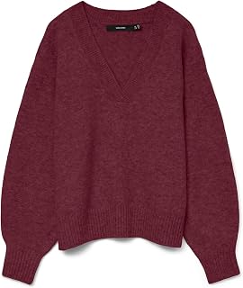 VERO MODA LS V-Neck Vmboom Noos Women's V-Neck Pullover