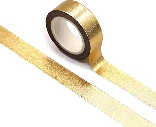 SIDAZON Gold washi Tape for wall Decor Decorative Tape Crafts Washy-Tape Mirror Tape Gold Strips Metallic washi Tape Self Adhesive Masking Tape 0.59in x33FT