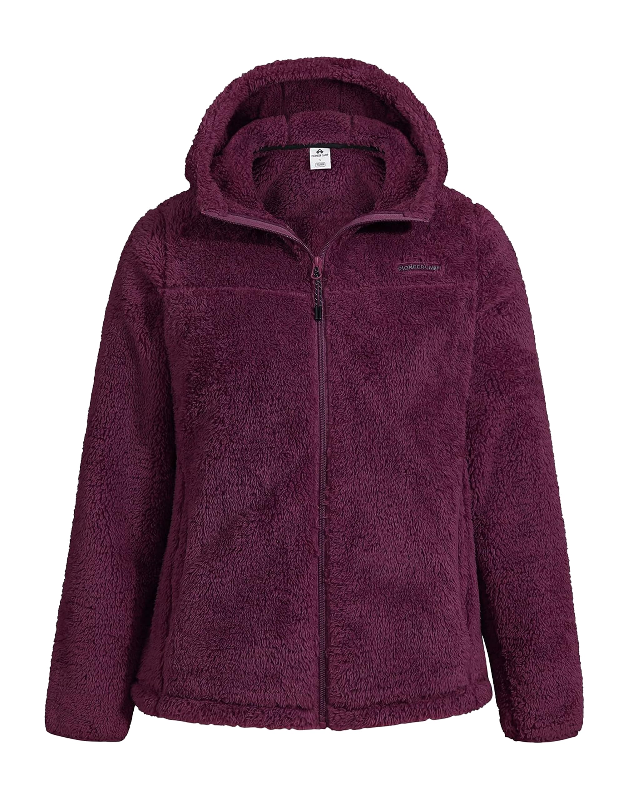 Pioneer Camp Women's Fuzzy Fleece Jacket Full Zip Up Lightweight Warm Soft Fleec