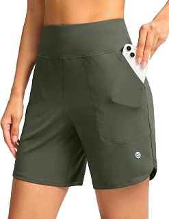 G Gradual Women's Athletic Shorts 6" High Waisted Casual Shorts for Women