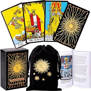 The Original Tarot Cards Deck with Guidebook and Linen Bag for Beginners | Bright, clear imagery; linen-textured 350 GSM cards for smooth shuffling; guide covers upright and reversed meanings
