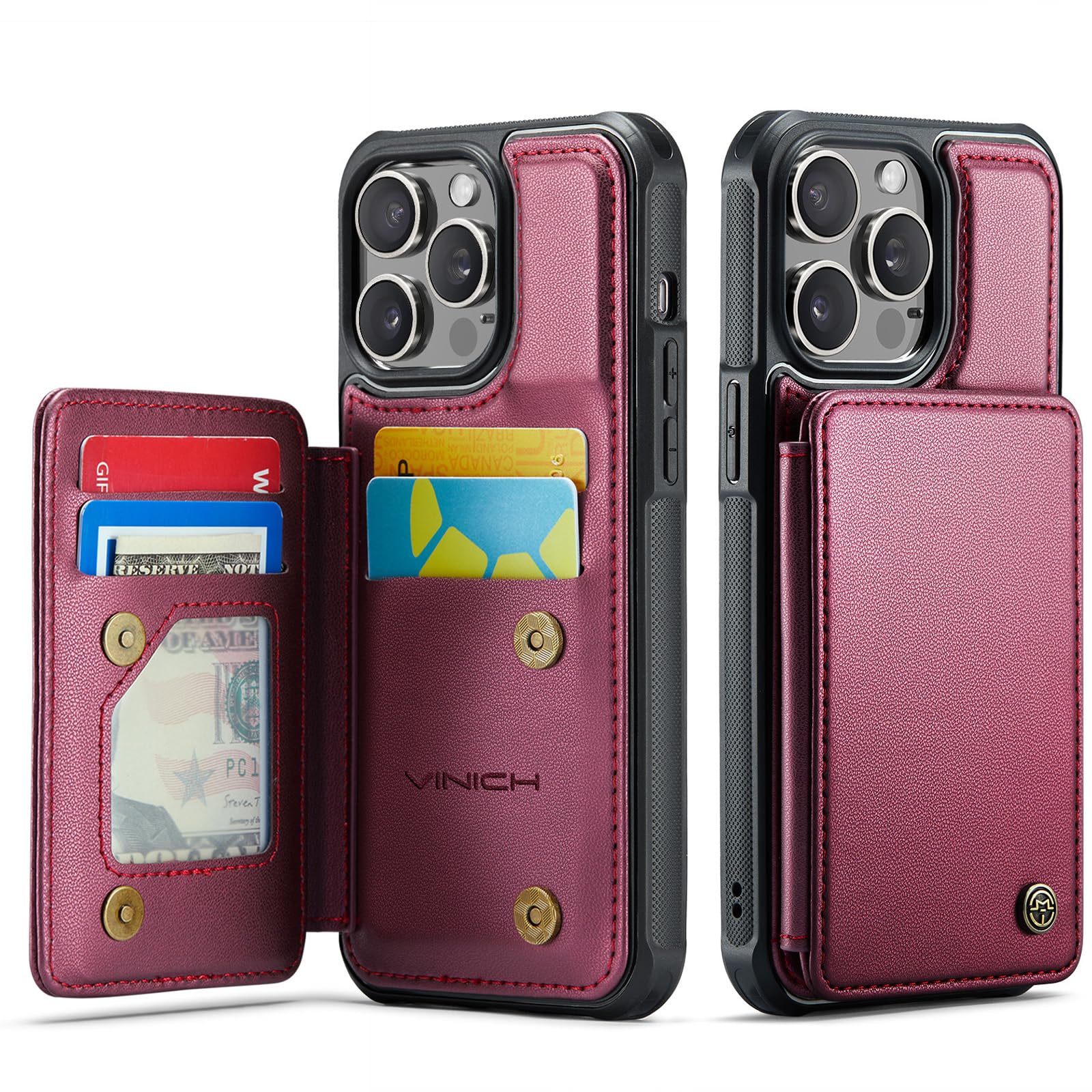 Vinich for iPhone 13 Pro Max Wallet Case with Card Holder, Case for iPhone 13 Pr
