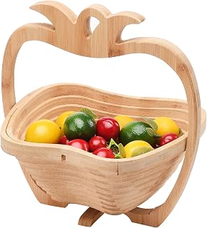 Dried Fruit Gift Basket, Creative Foldable Sundry Container Healthy Gourmet Snack Box,Foldable Fruit Bowl for Kitchen Counter for Mothers Day Christmas Birthday Anniversary Corporate Holiday(#1)
