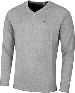 Calvin Klein Men's 2026 Golf Sweater V-Neck Durable and Comfortable