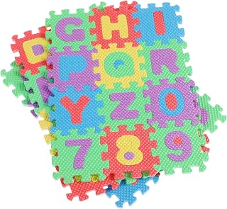 GALPADA Foam Alphabet Puzzle Floor Mat 36-piece Number Mat for Kids Eva Children S Crawling Interlocking Bedroom Carpet Educational Play for Learning and Decor