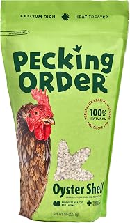 Pecking Order Oyster Shell - Calcium Supplement to Support Laying Hens and Strong Egg Shell Development (5 LB) (Packaging May Vary)