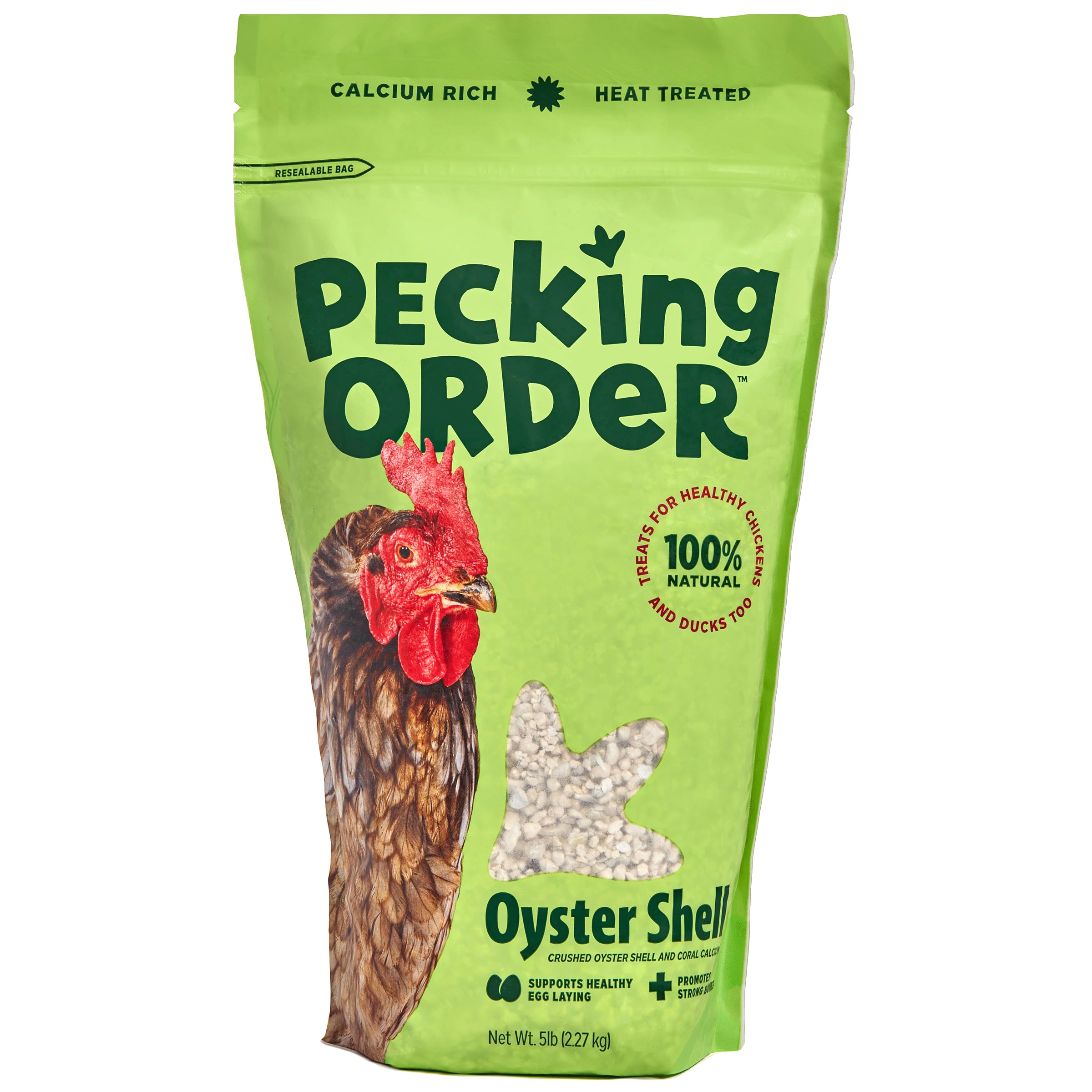 Pecking Order Oyster Shell - Calcium Supplement to Support Laying Hens and Stron
