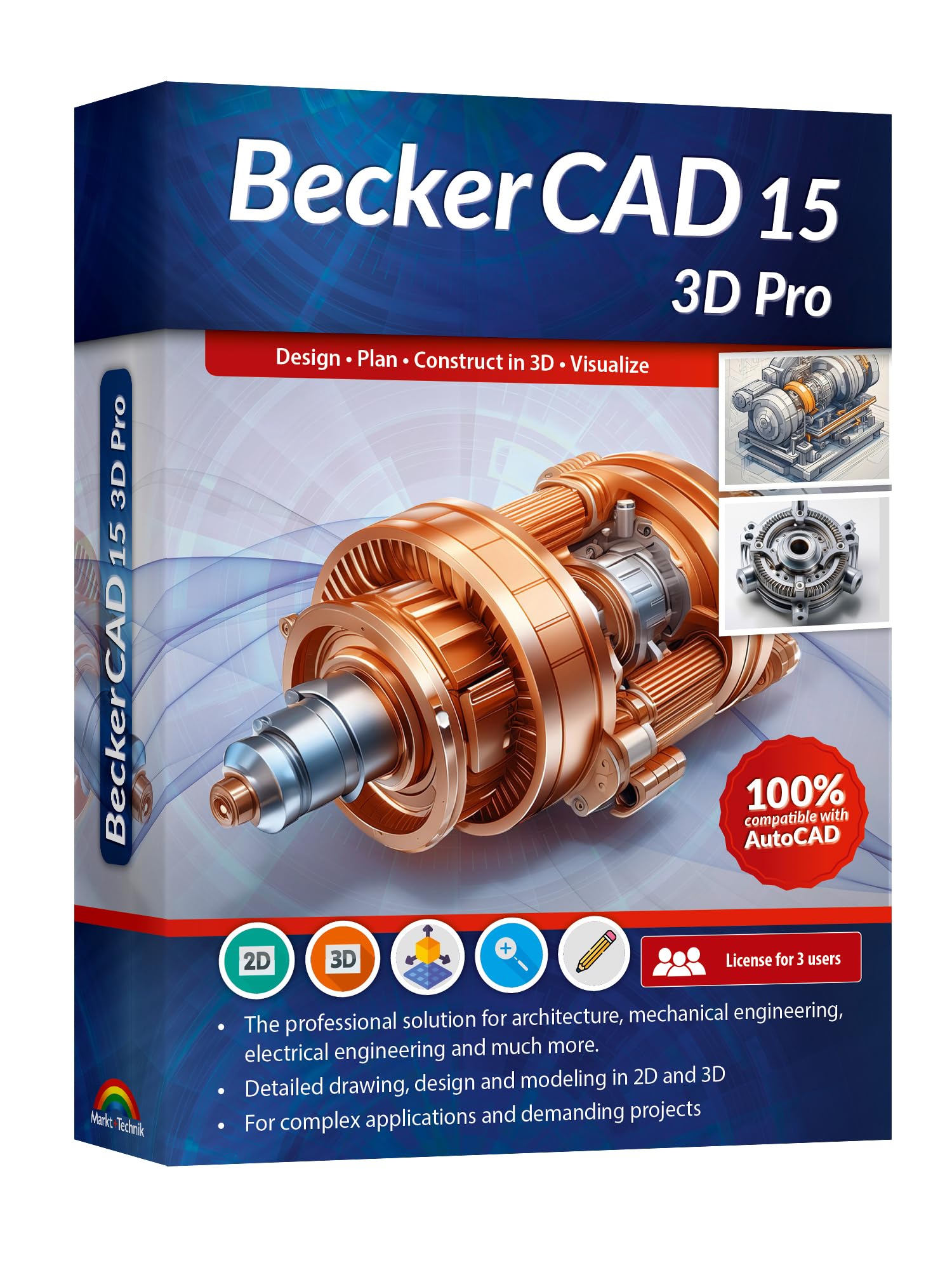 BeckerCAD 15 3D PRO - for Printing, Home Design, Floor Plan, Architecture, Engin