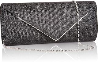 Larcenciel Clutch Purses for Women, Sparkling Envelope Evening Bag with Detachable Chain