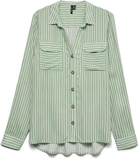 VERO MODA Vmbumpy L/S Shirt New Wvn Noos Vmbumpy L/S - New Wvn Noos Women's T-Shirt (Pack of 1)