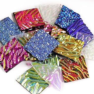 3 Bags /84g COE90 Dichroic Glass Scrap Assorted Fusible Glass Fusing Microwave kiln Glass for Jewelry Making Supplies
