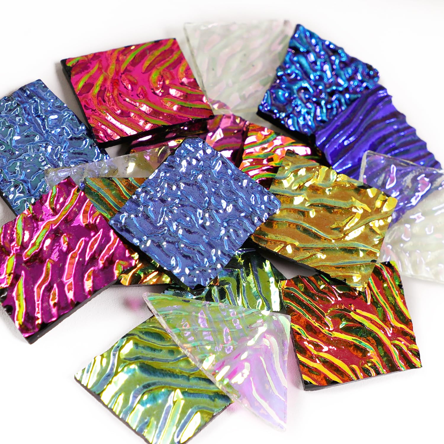 3 Bags /84g COE90 Dichroic Glass Scrap Assorted Fusible Glass Fusing Microwave k