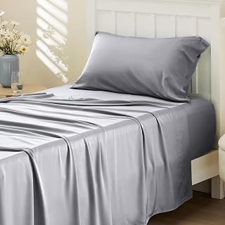 Bedsure PureWoven 100% Rayon Derived from Bamboo, Twin Bed Sheets, 3 Pieces