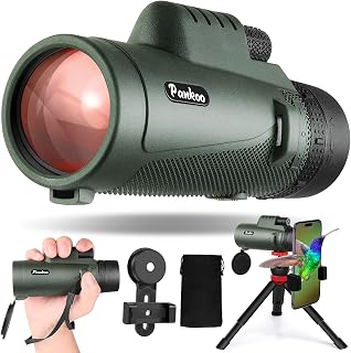Pankoo 40X60 Monocular Telescope with Smartphone Holder & Upgraded Tripod, 2025 BAK4 Prism FMC Monoculars for Adults, HD Monocular Scope for Bird Watching Hiking Concert Camping Travelling