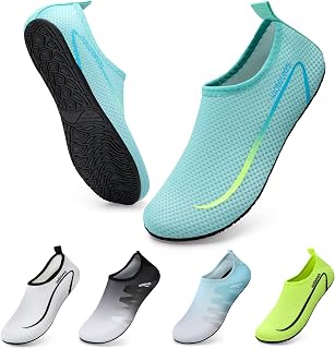 WateLves Women's Men's Quick Dry Super Lightweight Non-Slip Water Shoes for Beach and Snorkeling Unisex