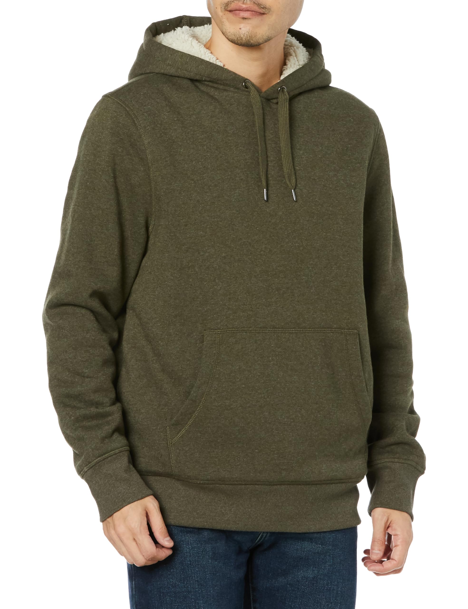 Amazon Essentials Men's Pullover Hoodie, Sherpa Lined